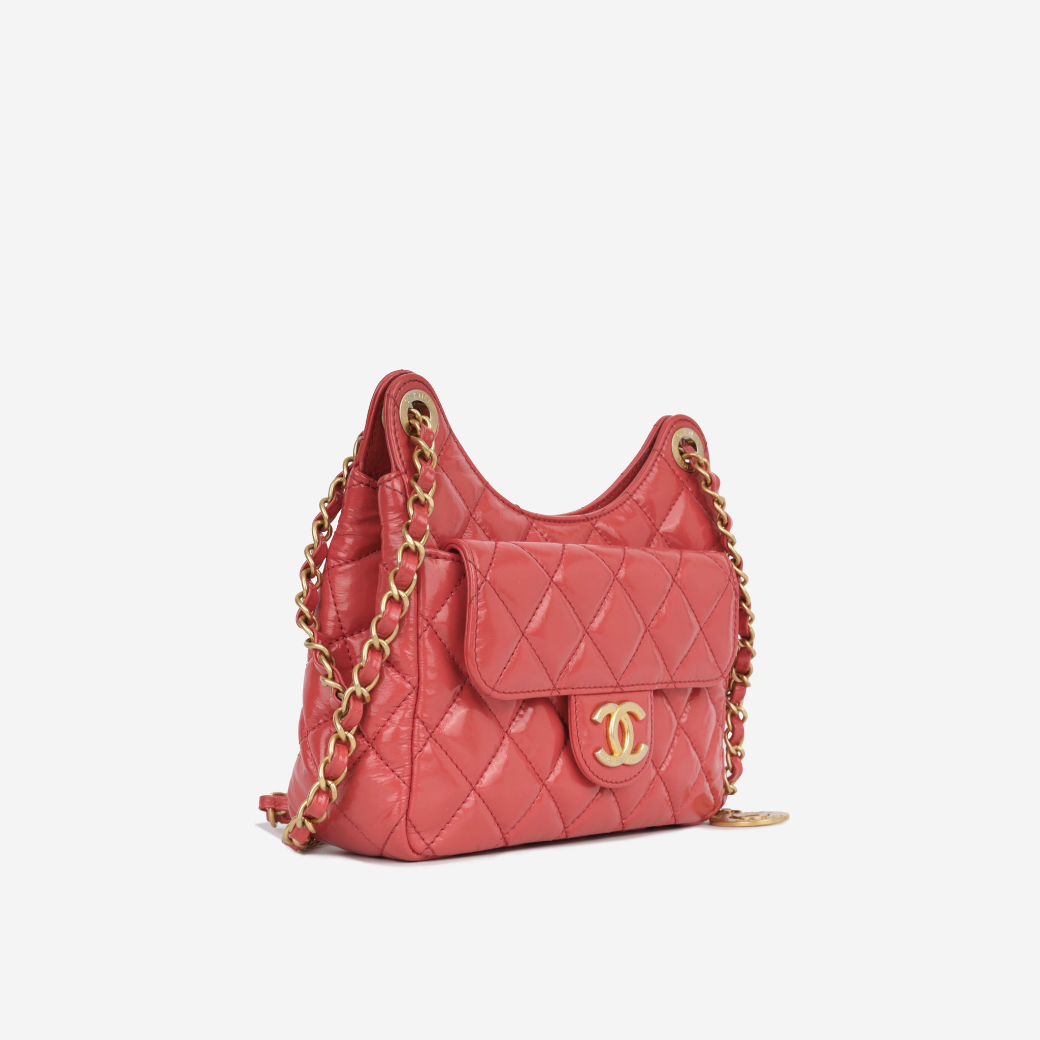 Chanel Small Hobo Bag 2023 Cruise, Red, One Size