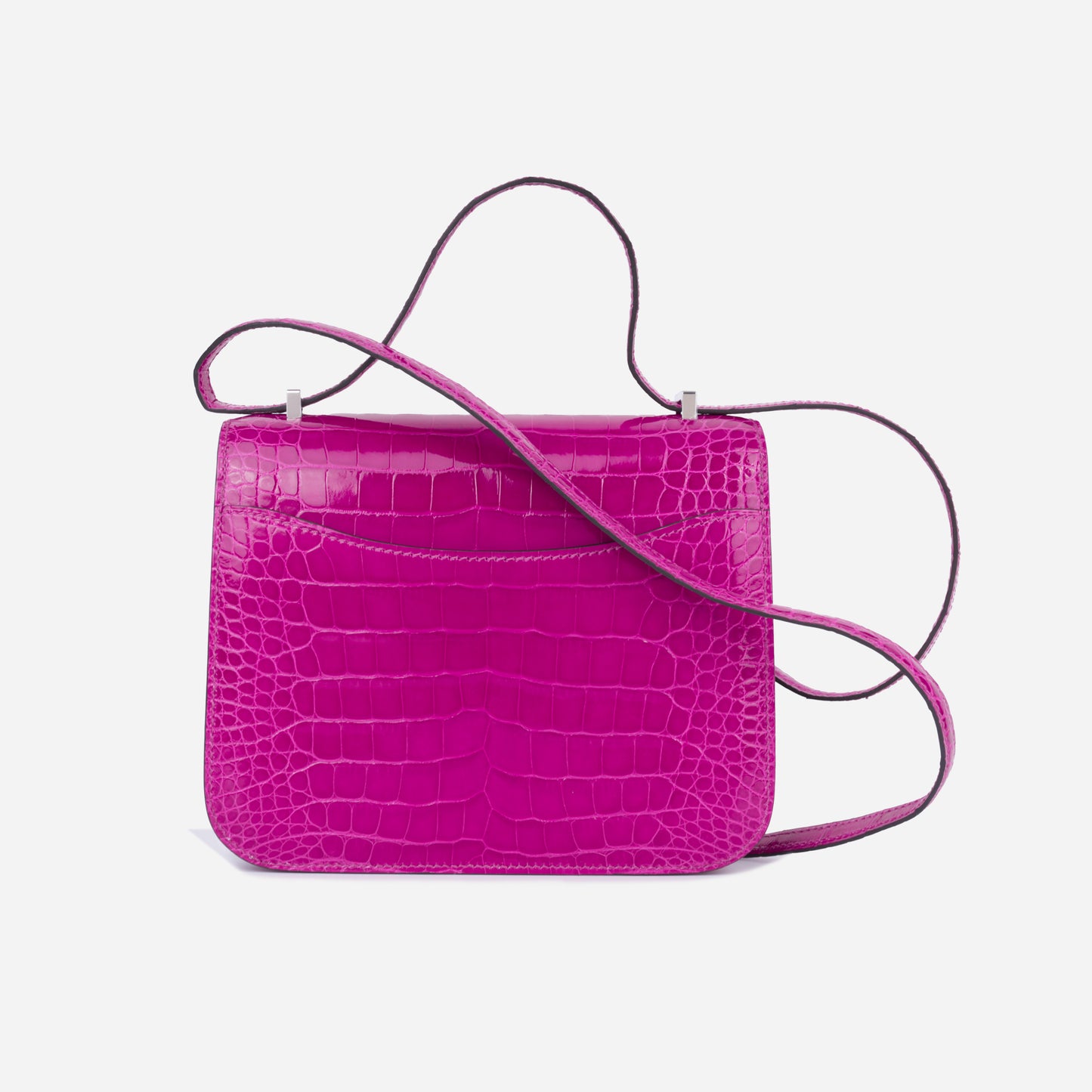 Constance 18 - Rose Pourpre Shiny Alligator