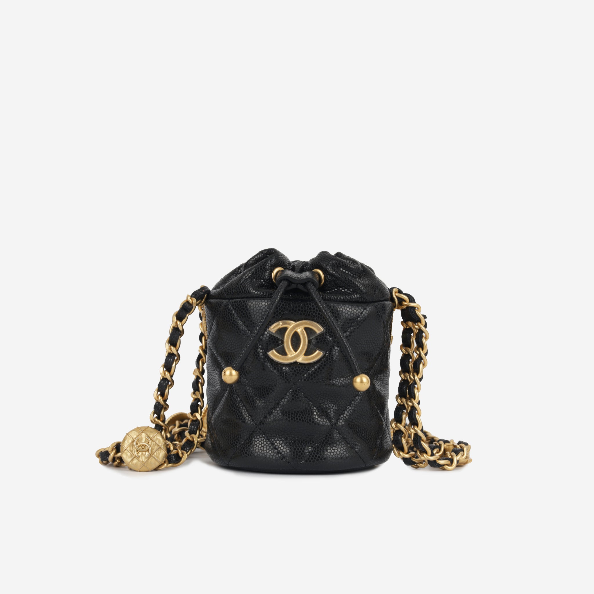 Chanel Pearl Chain Drawstring Bag