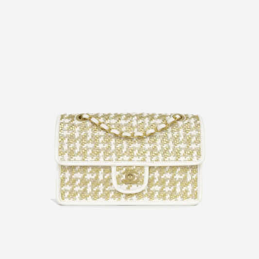 Cruise Woven Flap - Metallic Gold/White