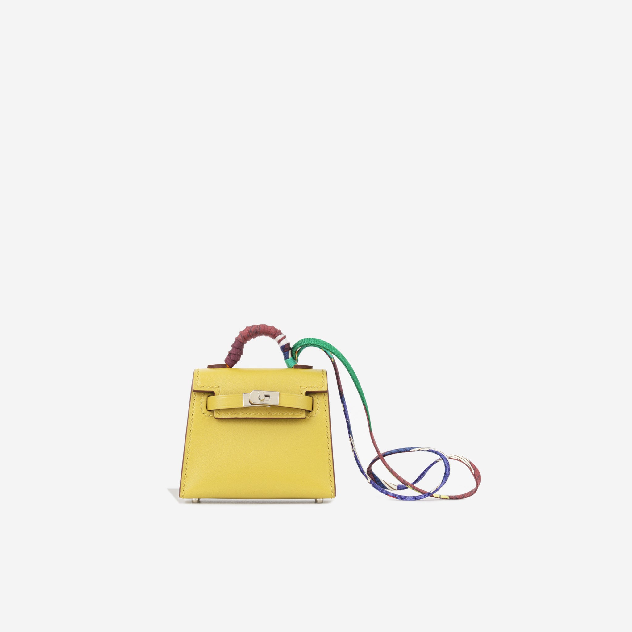 Hermes Yellow Tadalekt Leather Gold Hardware Kelly Twilly Charm Bag Hermes