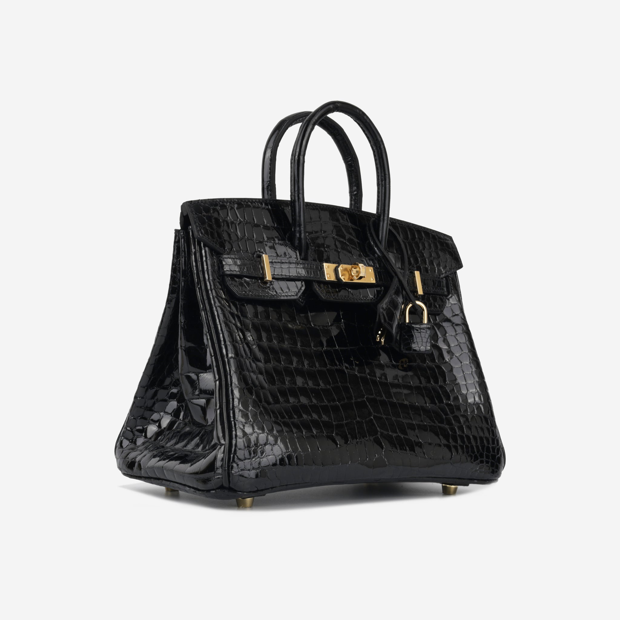 Hermès - Birkin 25 - Noir Shiny Croc Prosperous - GHW - 2022