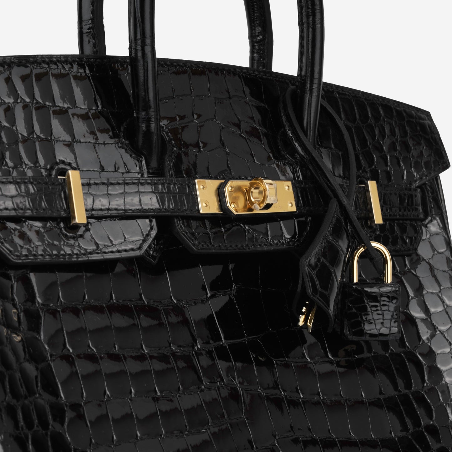 Birkin 25 - Noir Shiny Croc