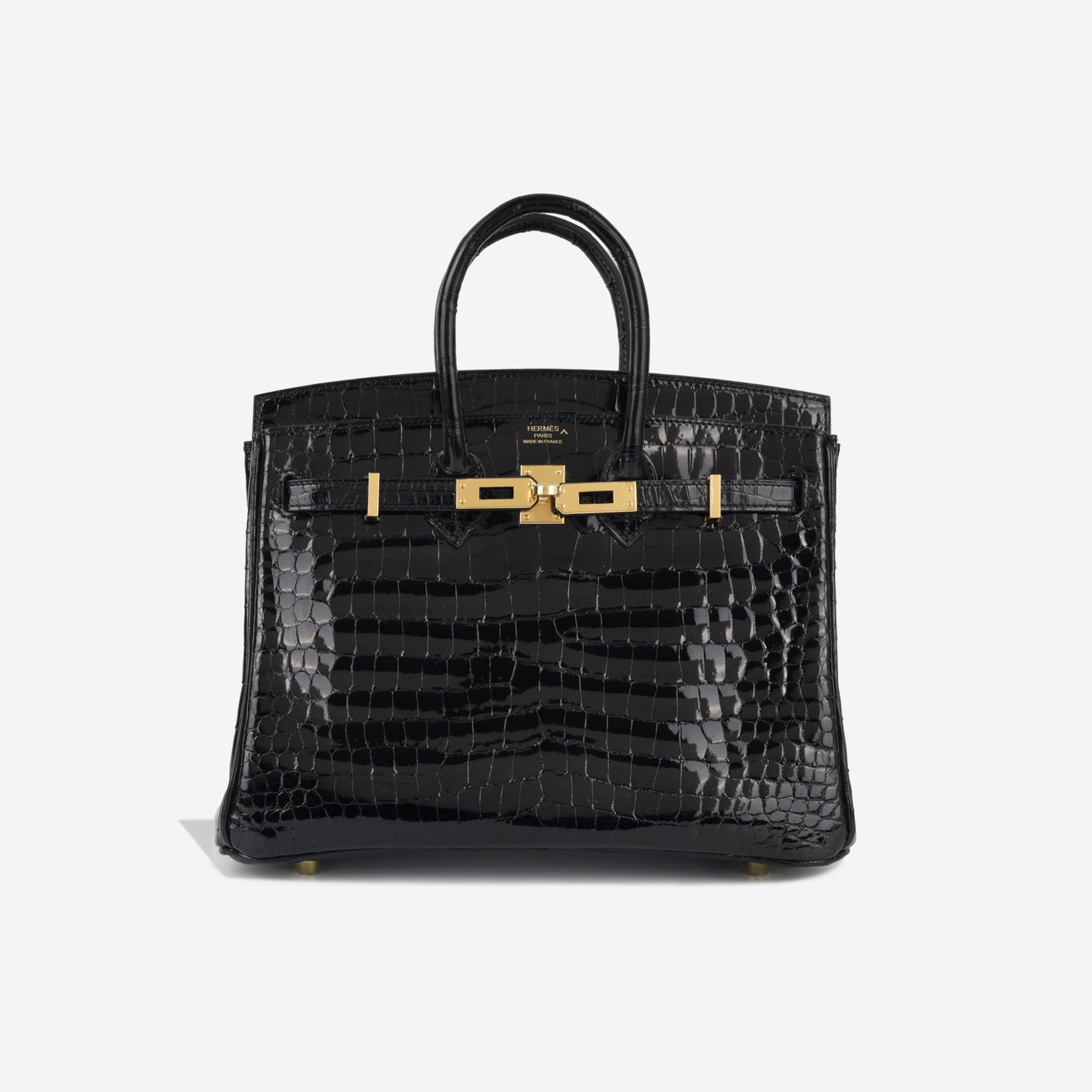 Birkin 25 - Noir Shiny Croc