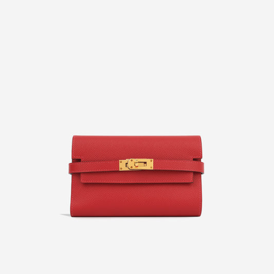 Kelly Depliant Wallet - Rouge Casaque