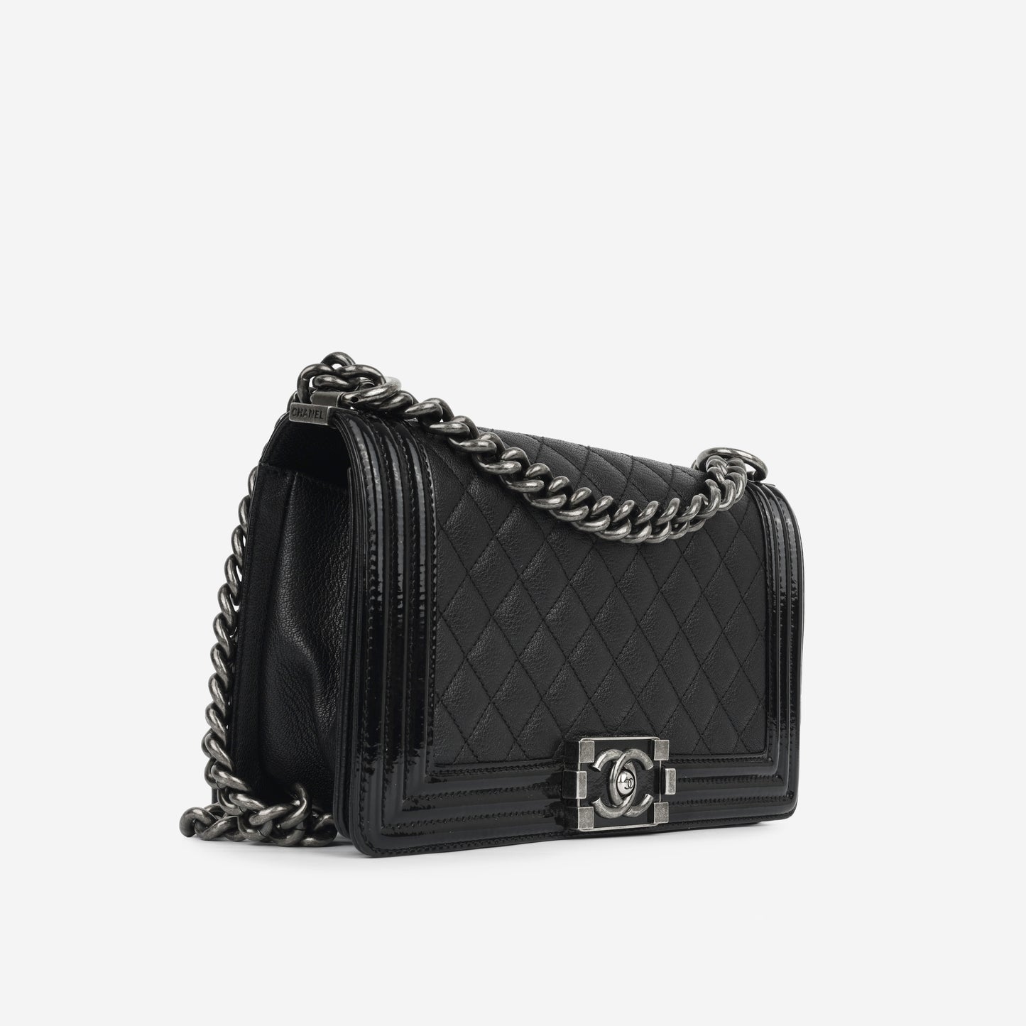 Boy Bag - Old Medium Black Lambskin