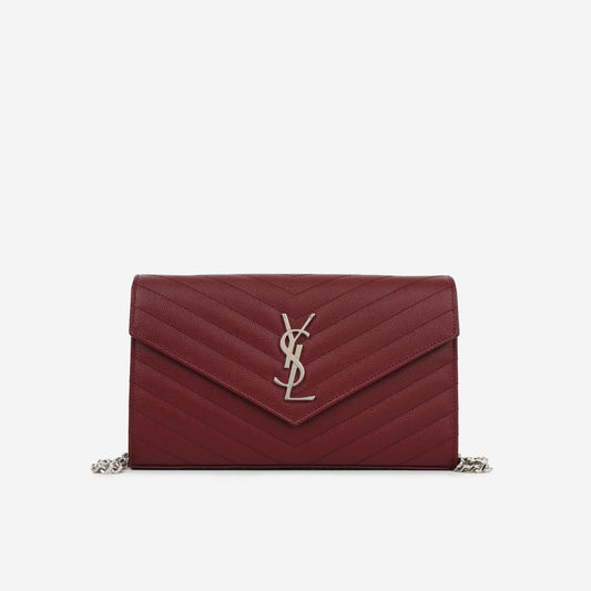 Cassandre Chain Wallet - Burgundy