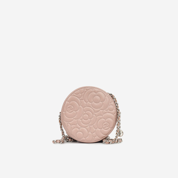 Camellia Clutch on Chain - Pink