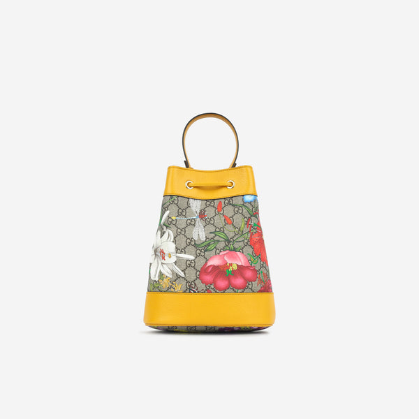 Ophidia Bucket Bag - Flora Canvas / Yellow