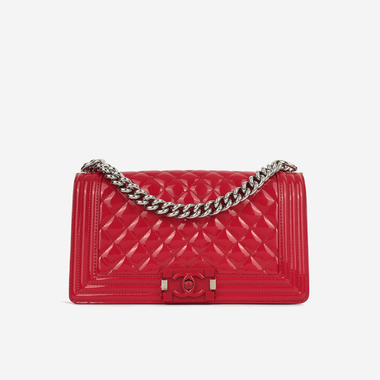 Boy Bag - Old Medium Red Patent