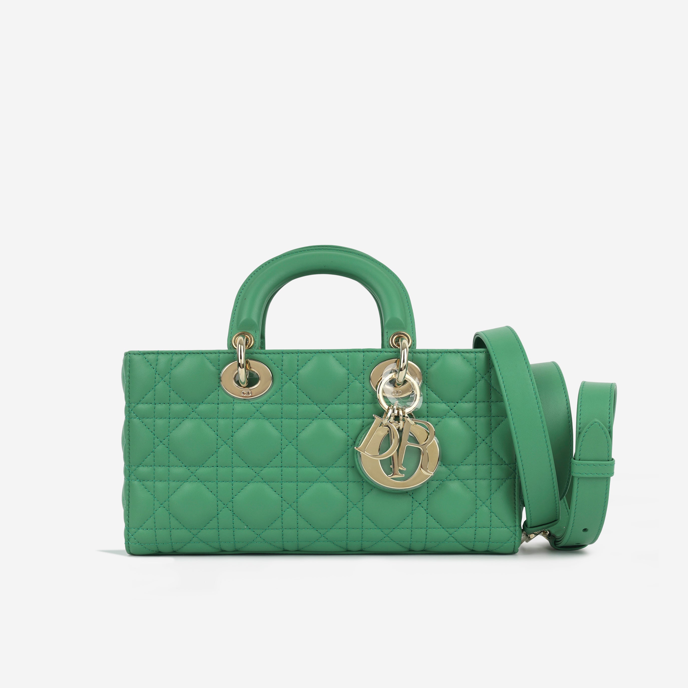 Dior - Lady D-Joy - Medium - Green Lambkin - CGHW - Immaculate