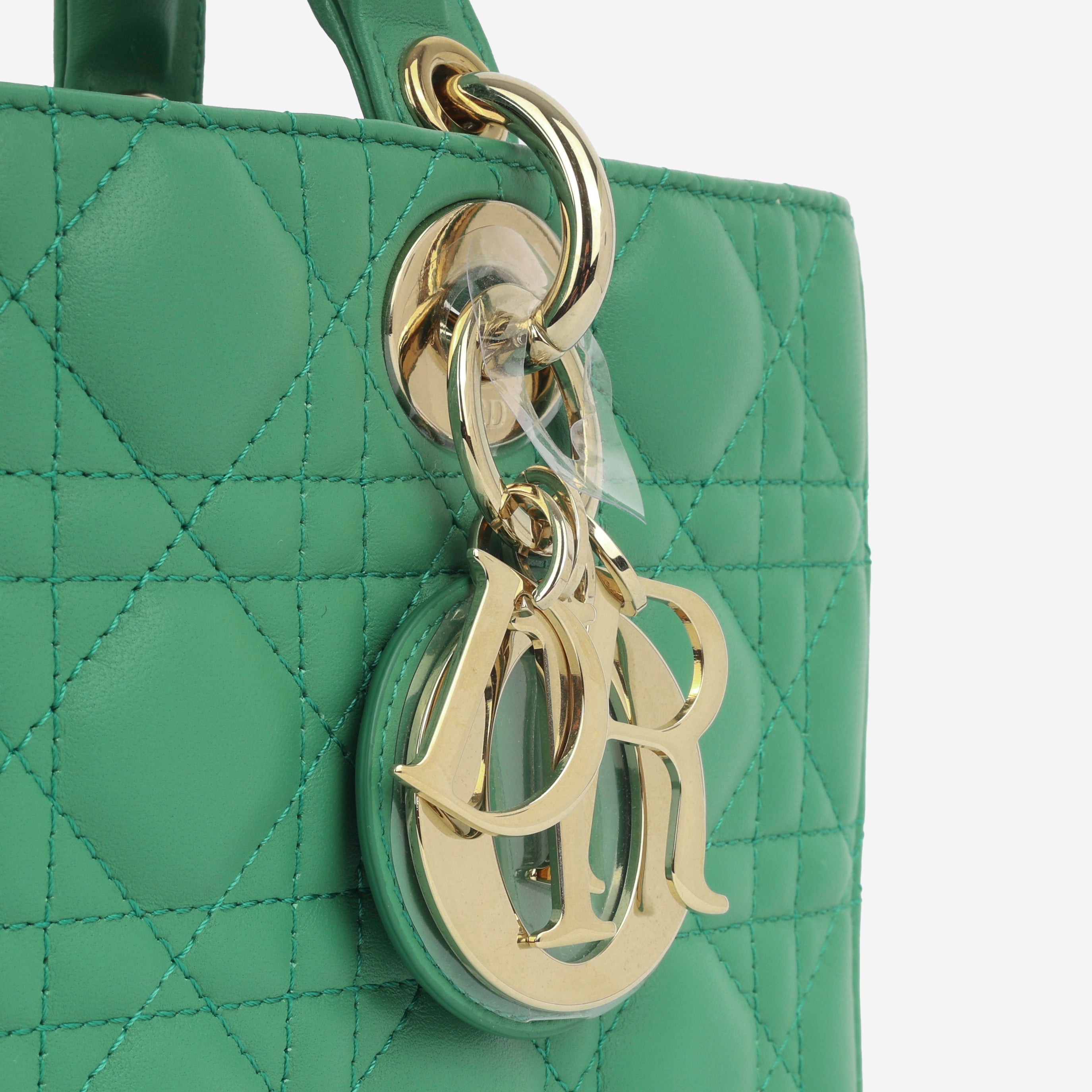 Dior - Lady D-Joy - Medium - Green Lambkin - CGHW - Immaculate