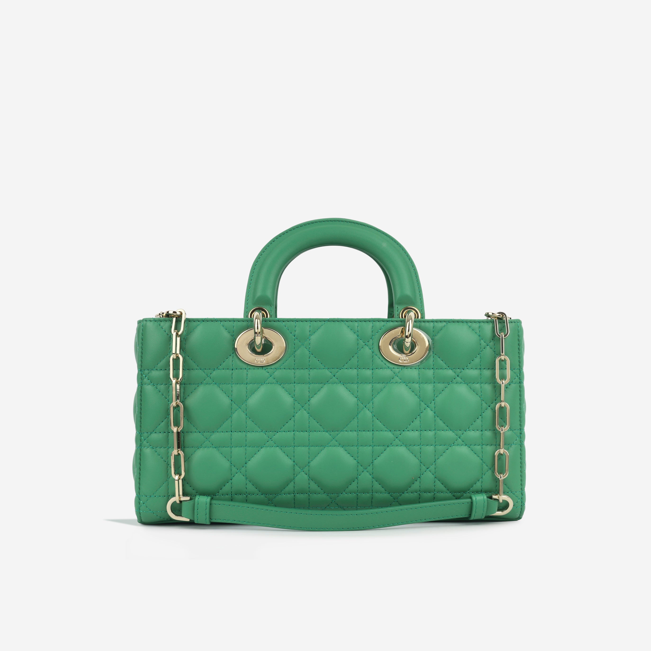 Dior - Lady D-Joy - Medium - Green Lambkin - CGHW - Immaculate