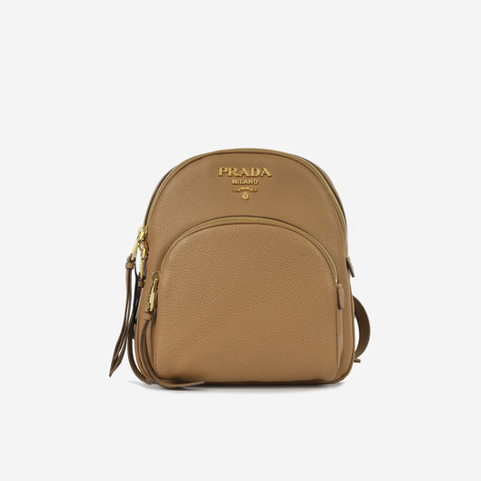 Prada -  Vitello Dano Zip Backpack