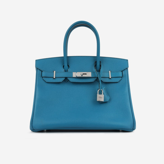 Birkin 30 - Bleu Izmir