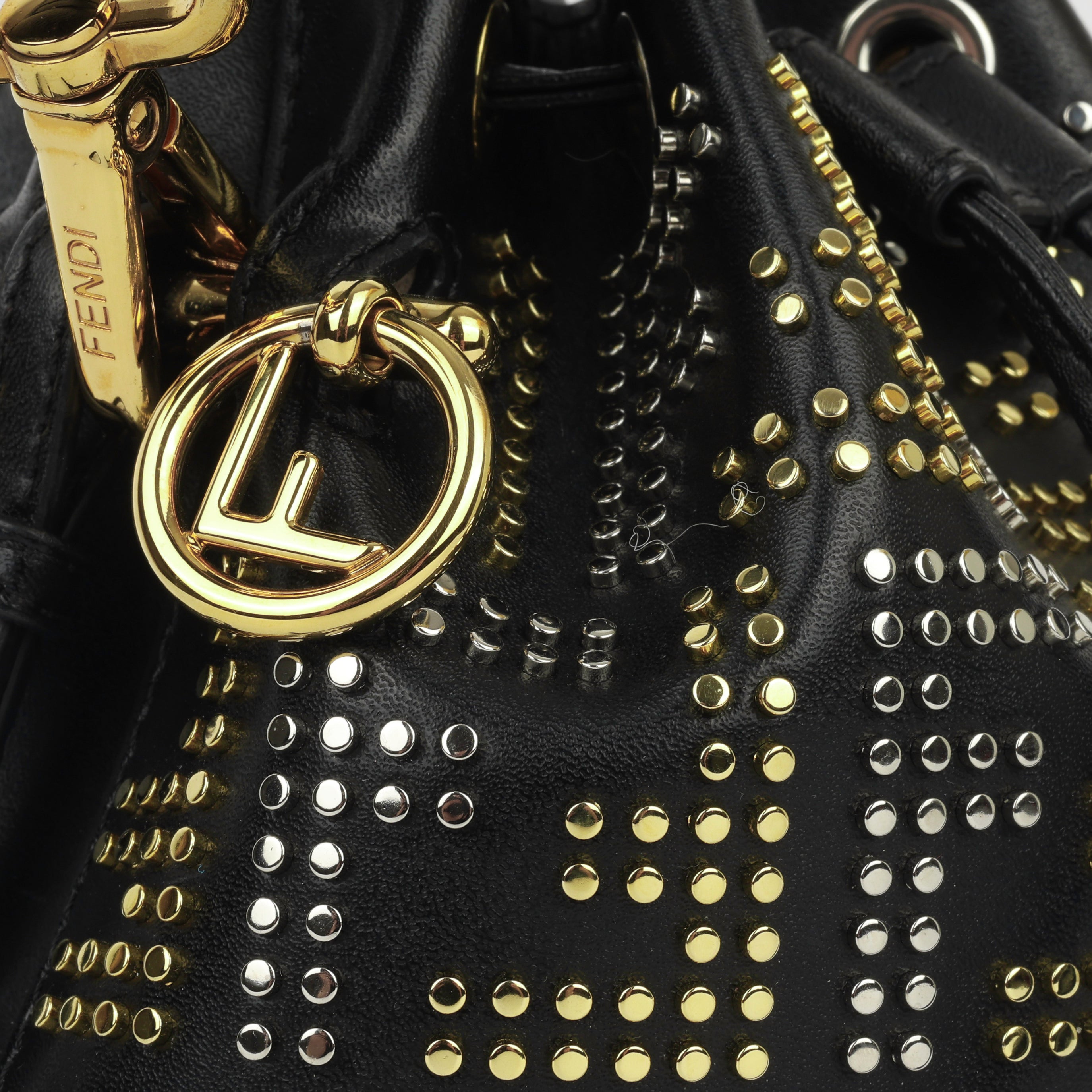 Fendi - Mini Mon Tresor Bucket Bag - Black Calfskin with 