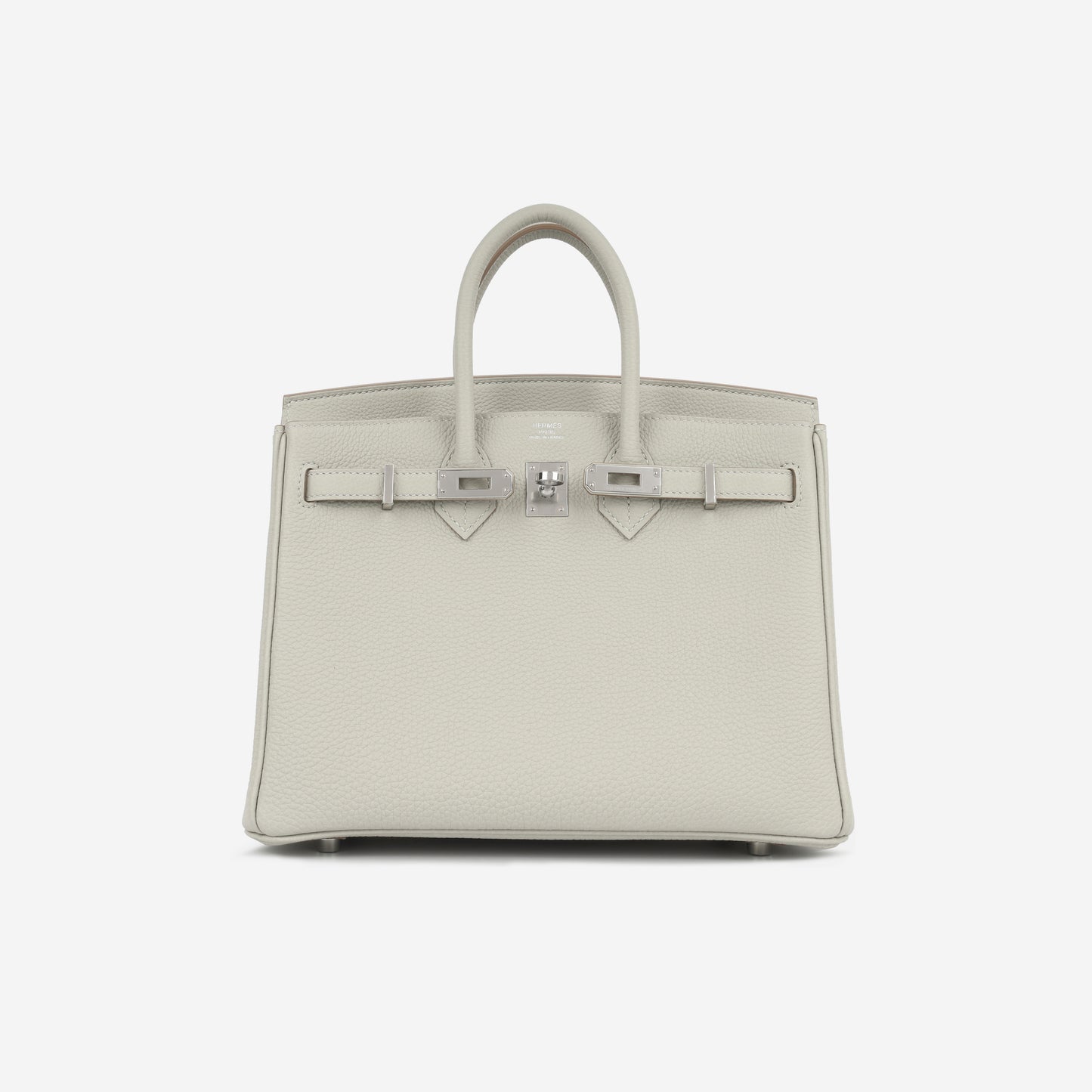 Birkin 25 Verso - Gris Perle/Nata