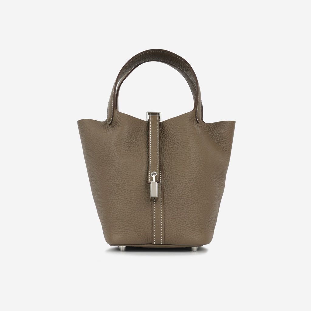 Hermès - Picotin 18 - Etoupe Clemence PHW - Brand New - 2024 | Bagista