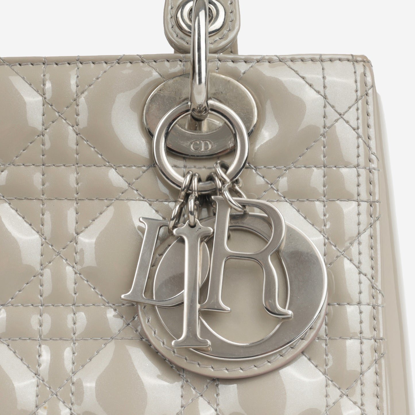 Medium Lady Dior - Taupe Grey