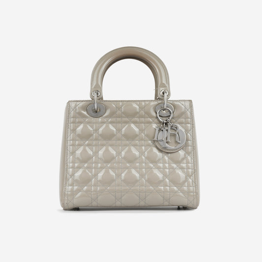 Medium Lady Dior - Taupe Grey