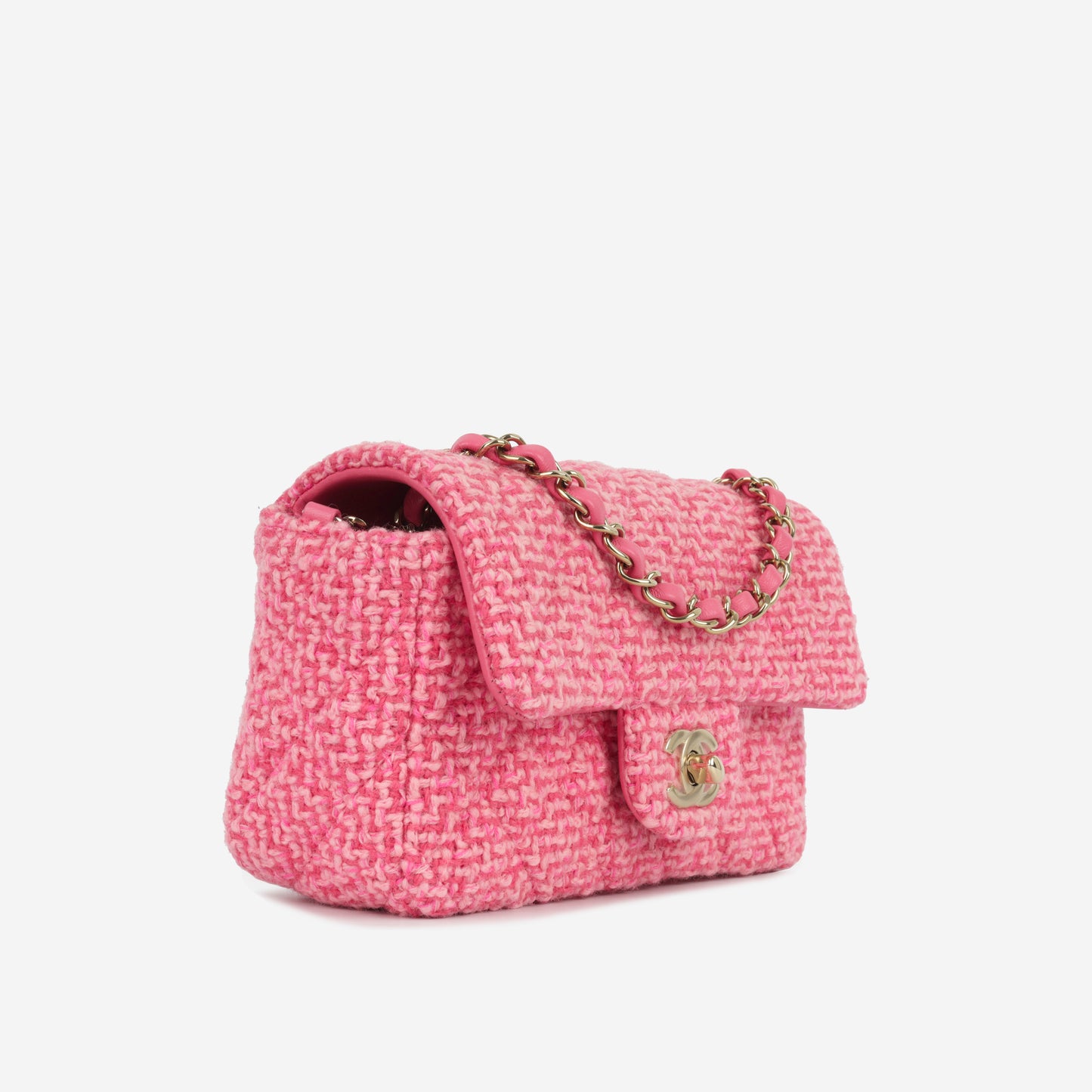 Mini Rectangular - Mixed Pink Tweed