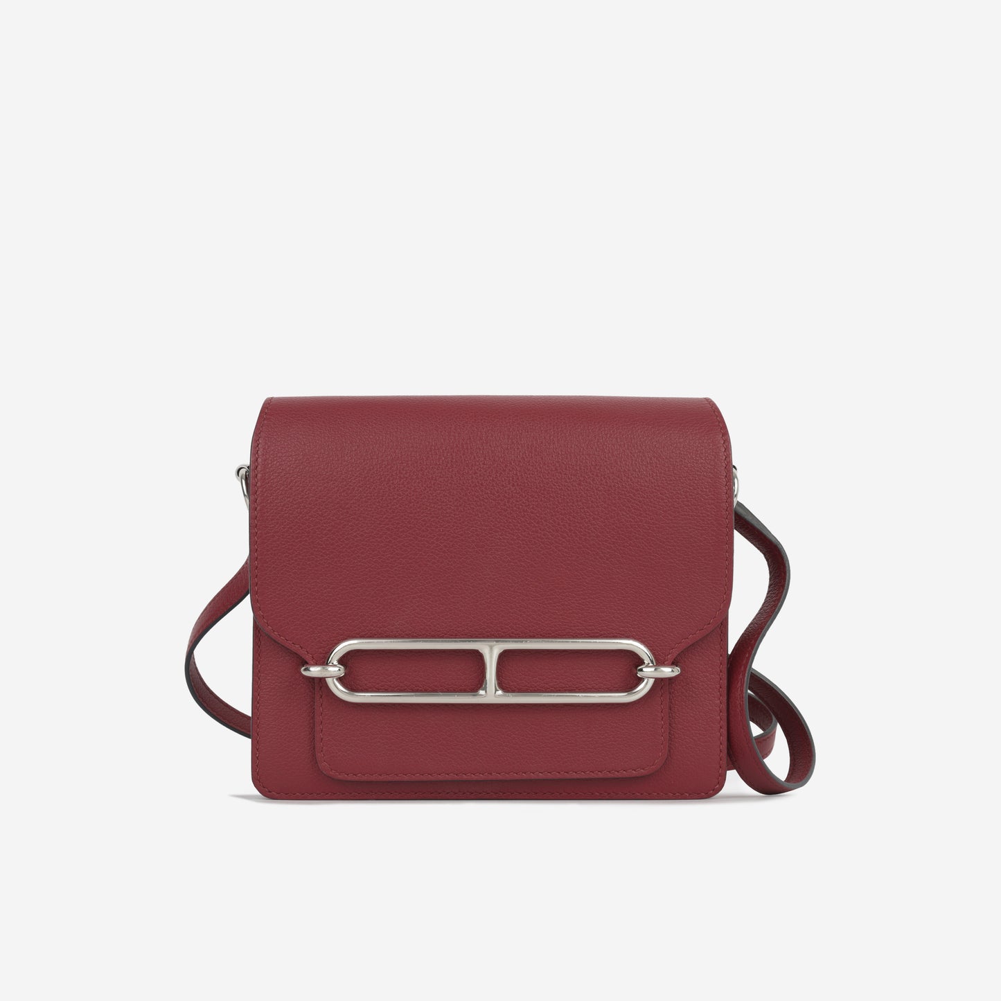 Hermès Mini Roulis - Rouge Grenat Evercolor | Palladium Hardware