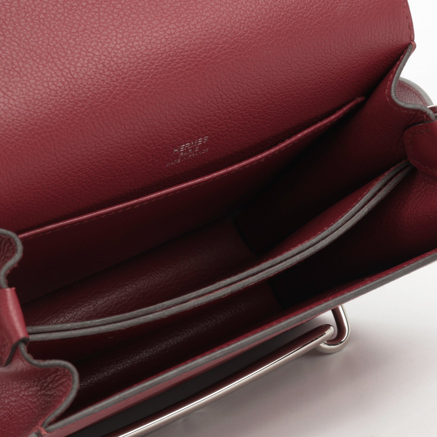 Hermès Mini Roulis - Rouge Grenat Evercolor | Palladium Hardware