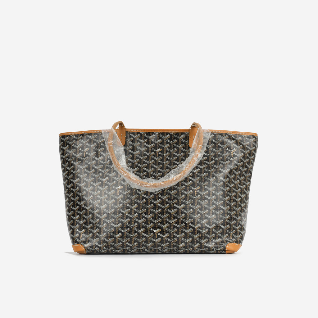 Goyard Artois PM Black Tan Goyardine SHW Brand New Bagista