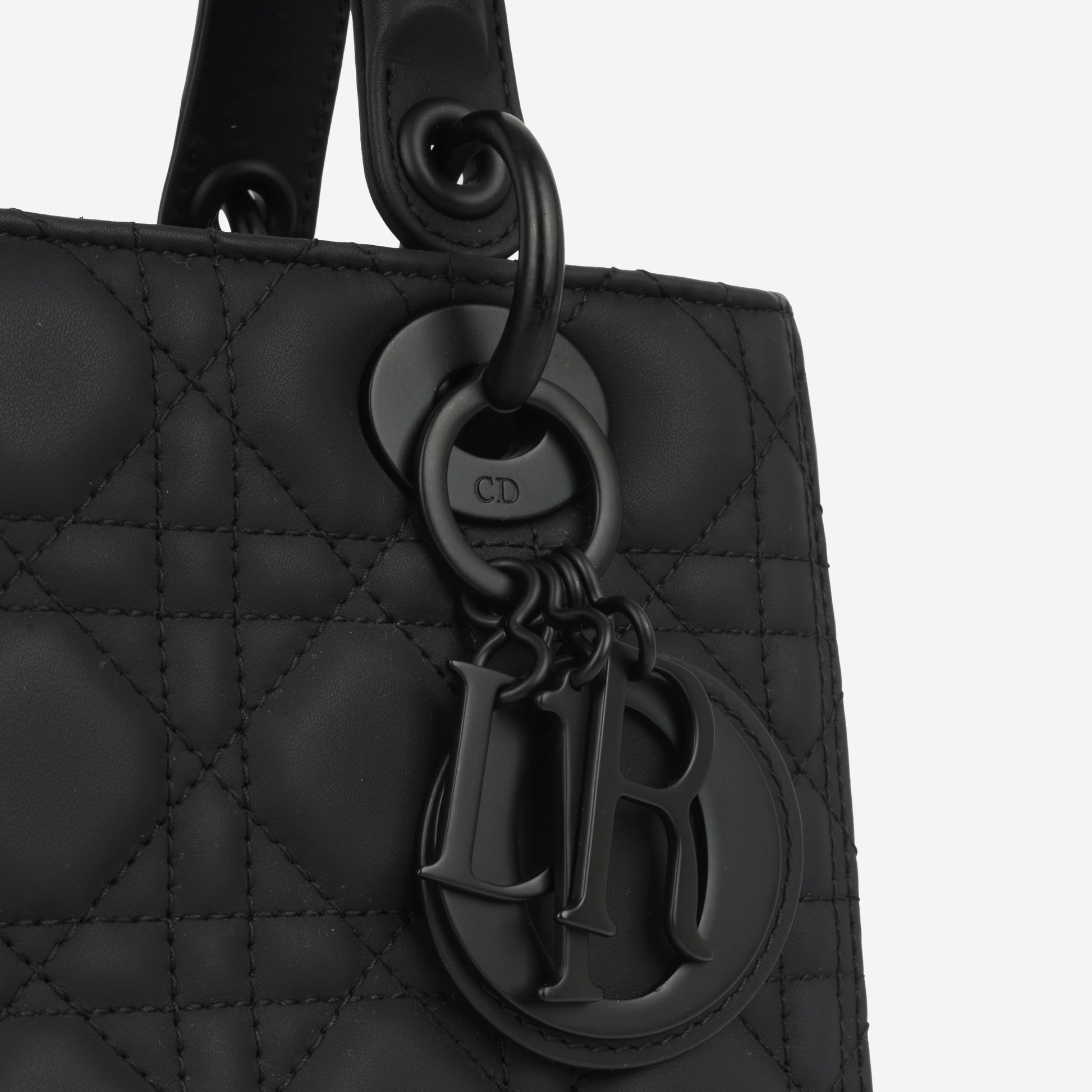 Bag Matte Black Ultramatte Cannage Calfskin Dior Lady Dior Black