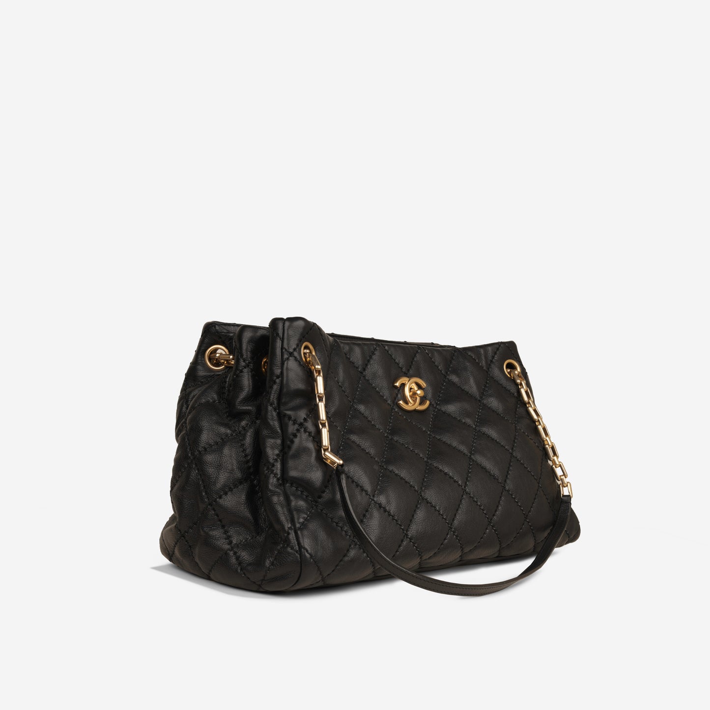 Retro Chain Tote - Black