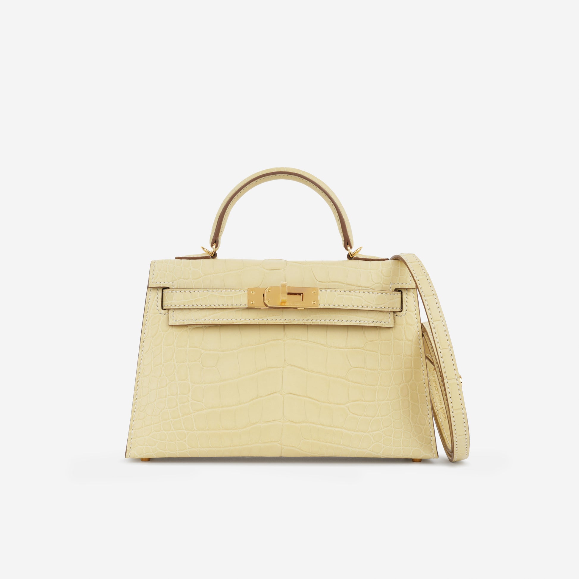 Hermès Mini Kelly Vanille Alligator Gold Hardware