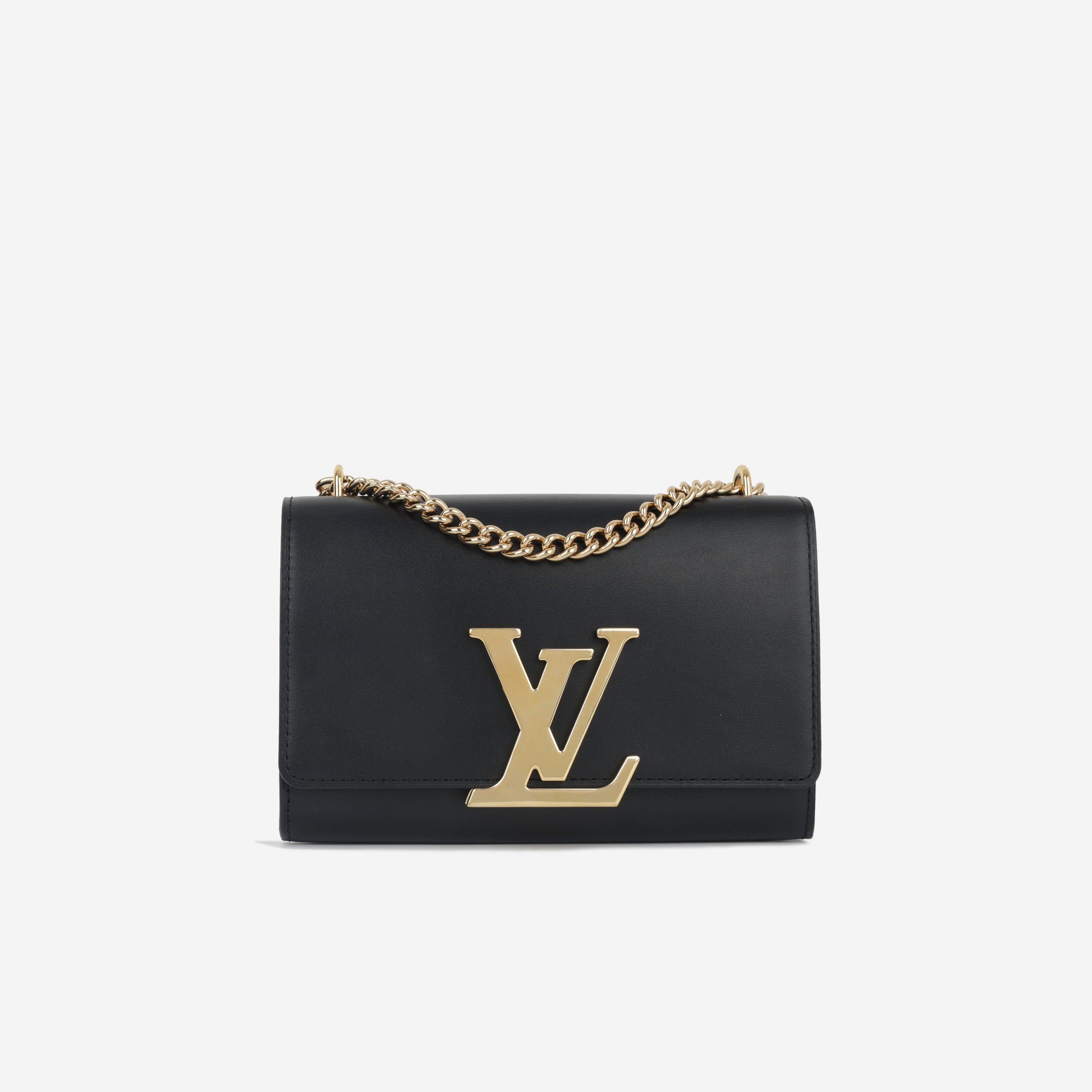 Louis Vuitton Louise Chain MM - Black Calfksin GHW – Bagista