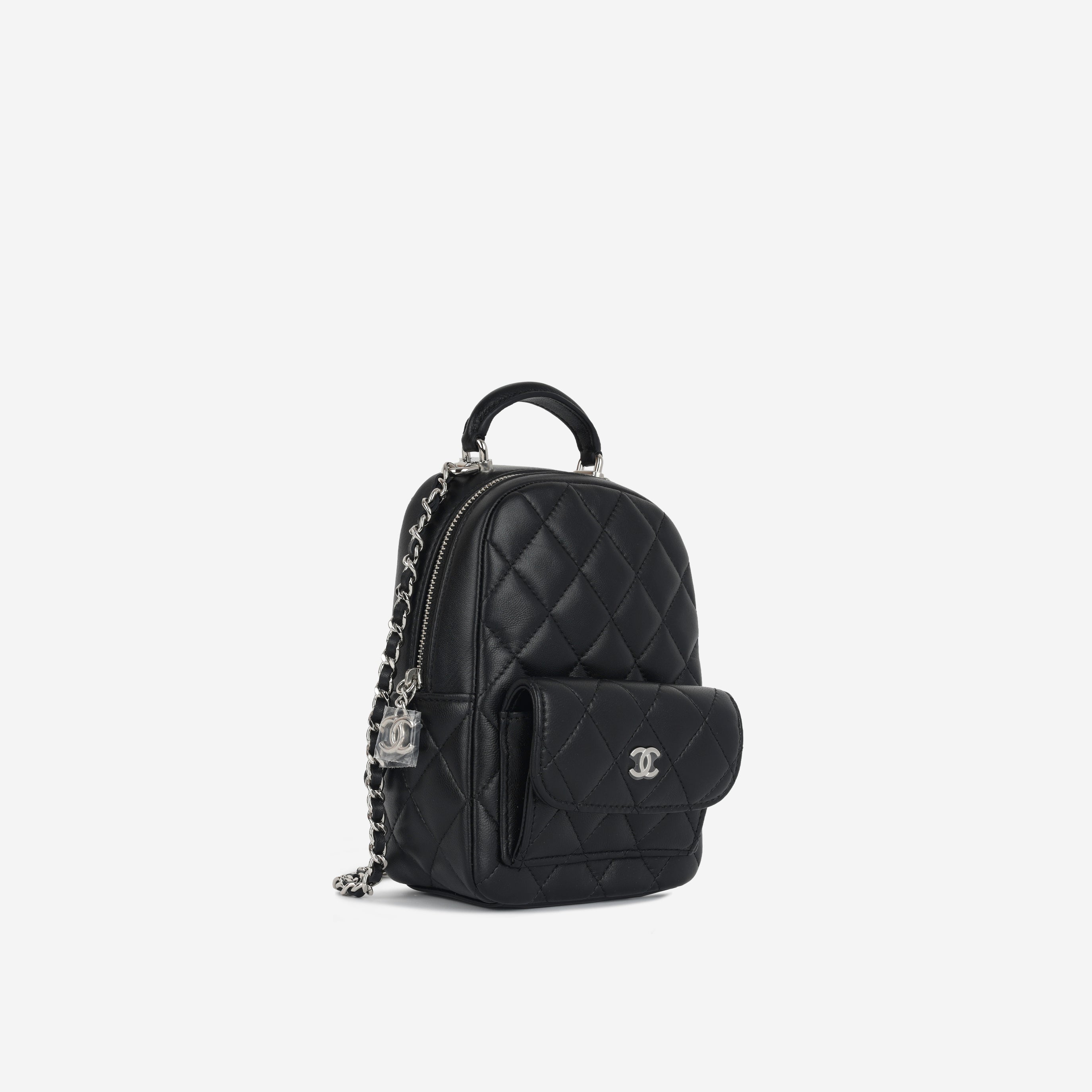 Chanel 黒 キルティング リュックミニバッグ Chanel - Mini CC Classic Backpack - Black Lambskin CGHW