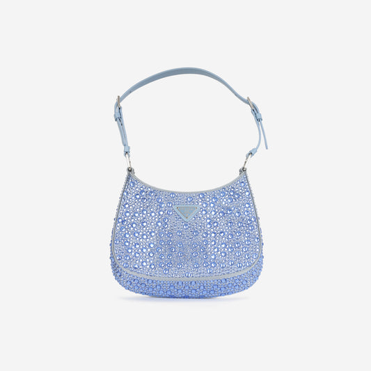 Cleo Bag - Light Blue Satin