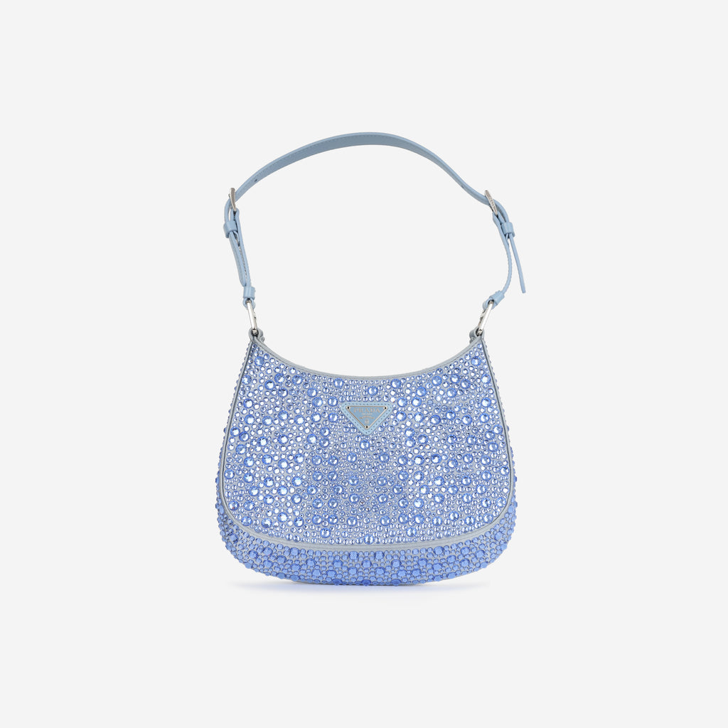 Cleo Bag - Light Blue Satin