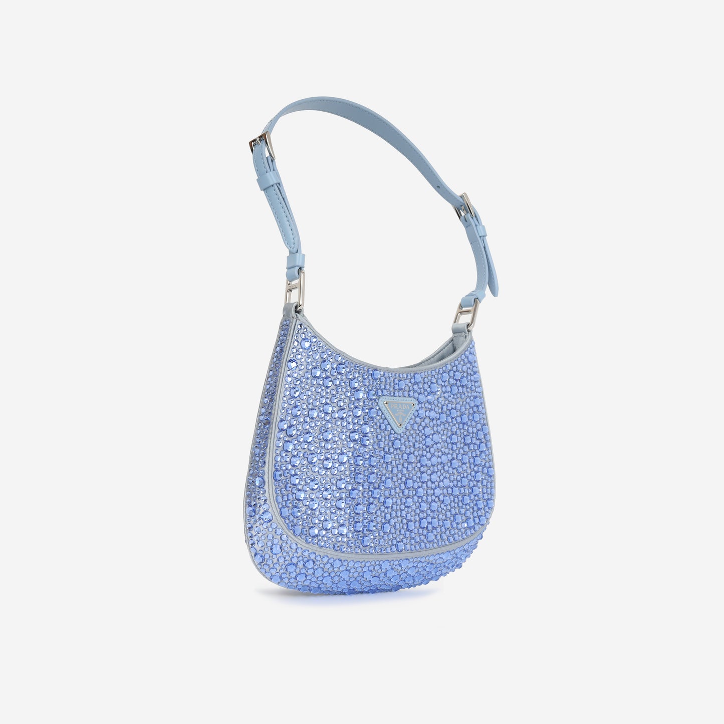 Cleo Bag - Light Blue Satin