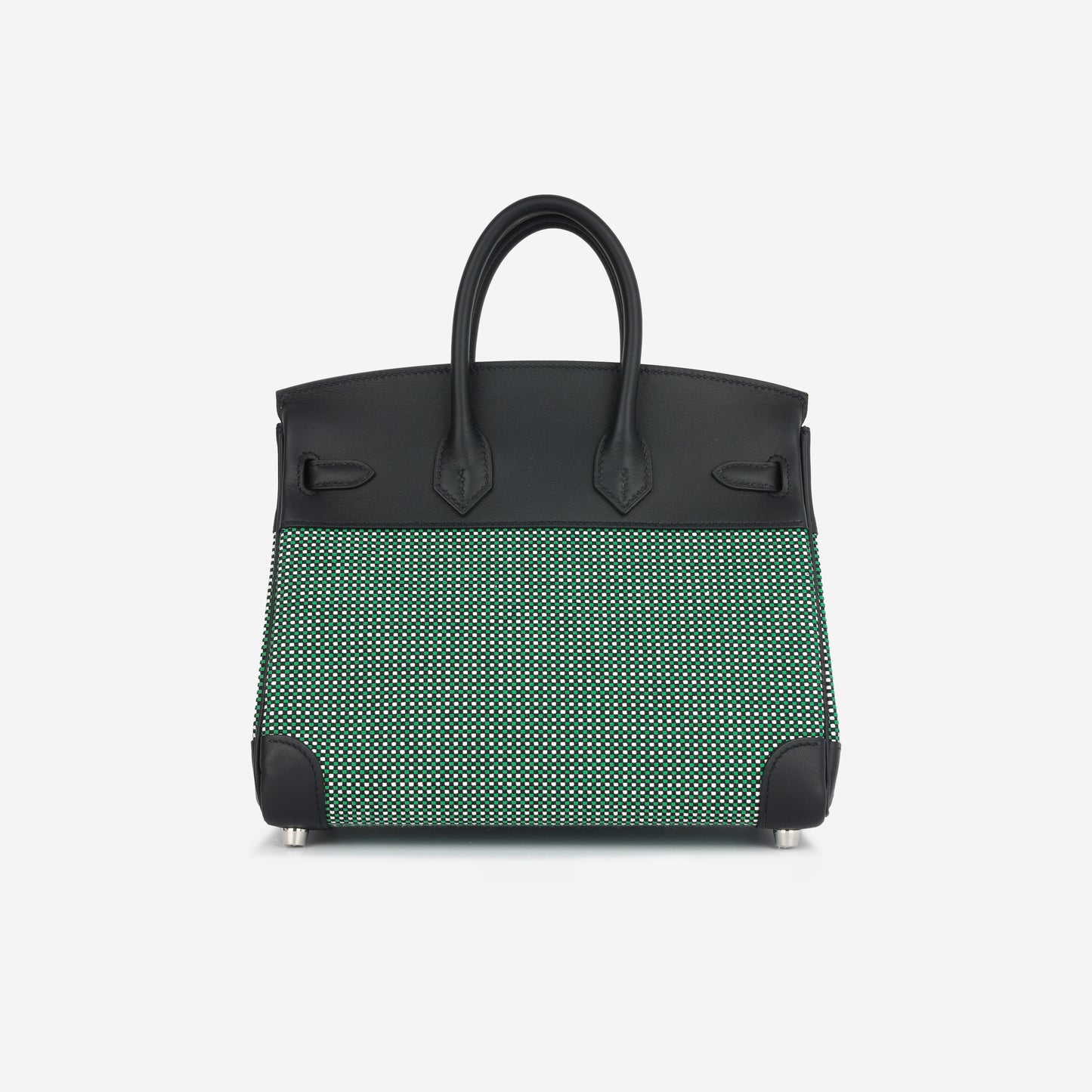 Birkin 25 Toile - Noir Swift/Menthe Quadrille Toile