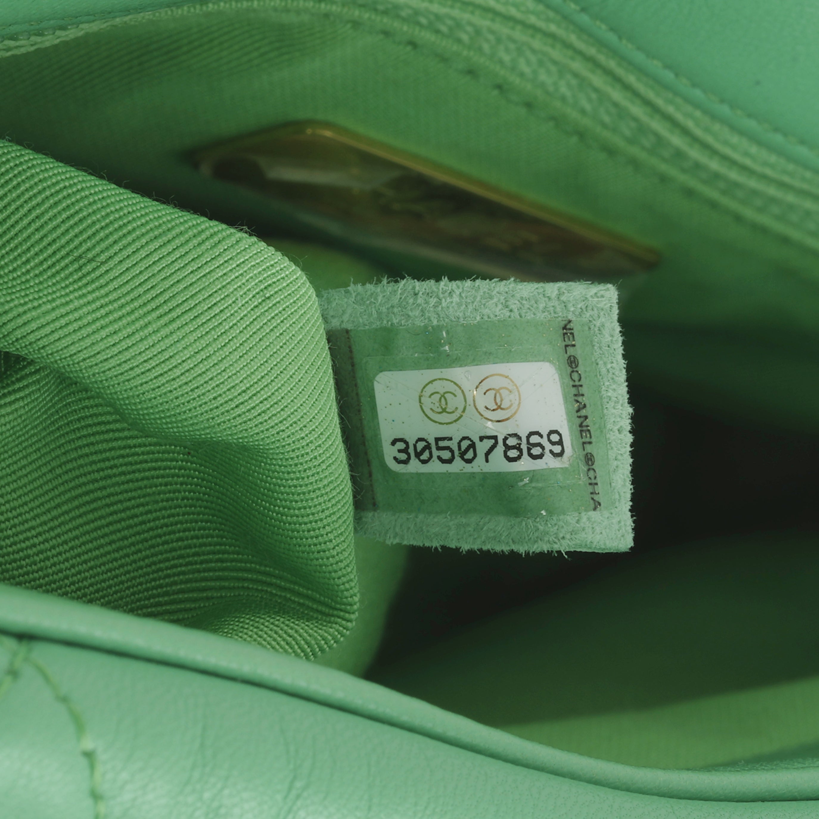 Chanel Large 19 Flap Green Lambskin Gold Hardware | 30 Series