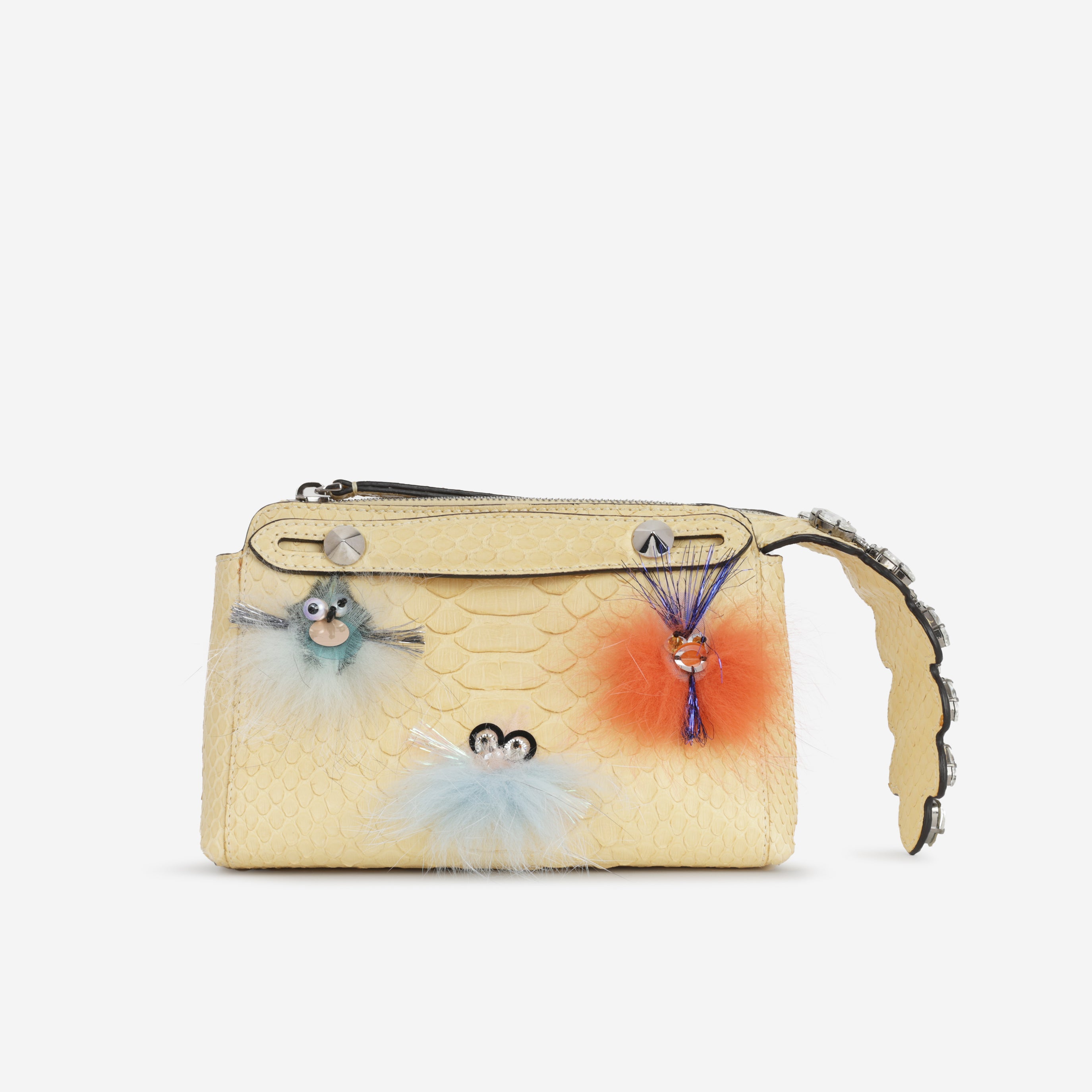fendi by the way satchel patchwork python small at... Fendi - Mini By The Way - Embellished Baby Yellow Python SHW - Pre ...