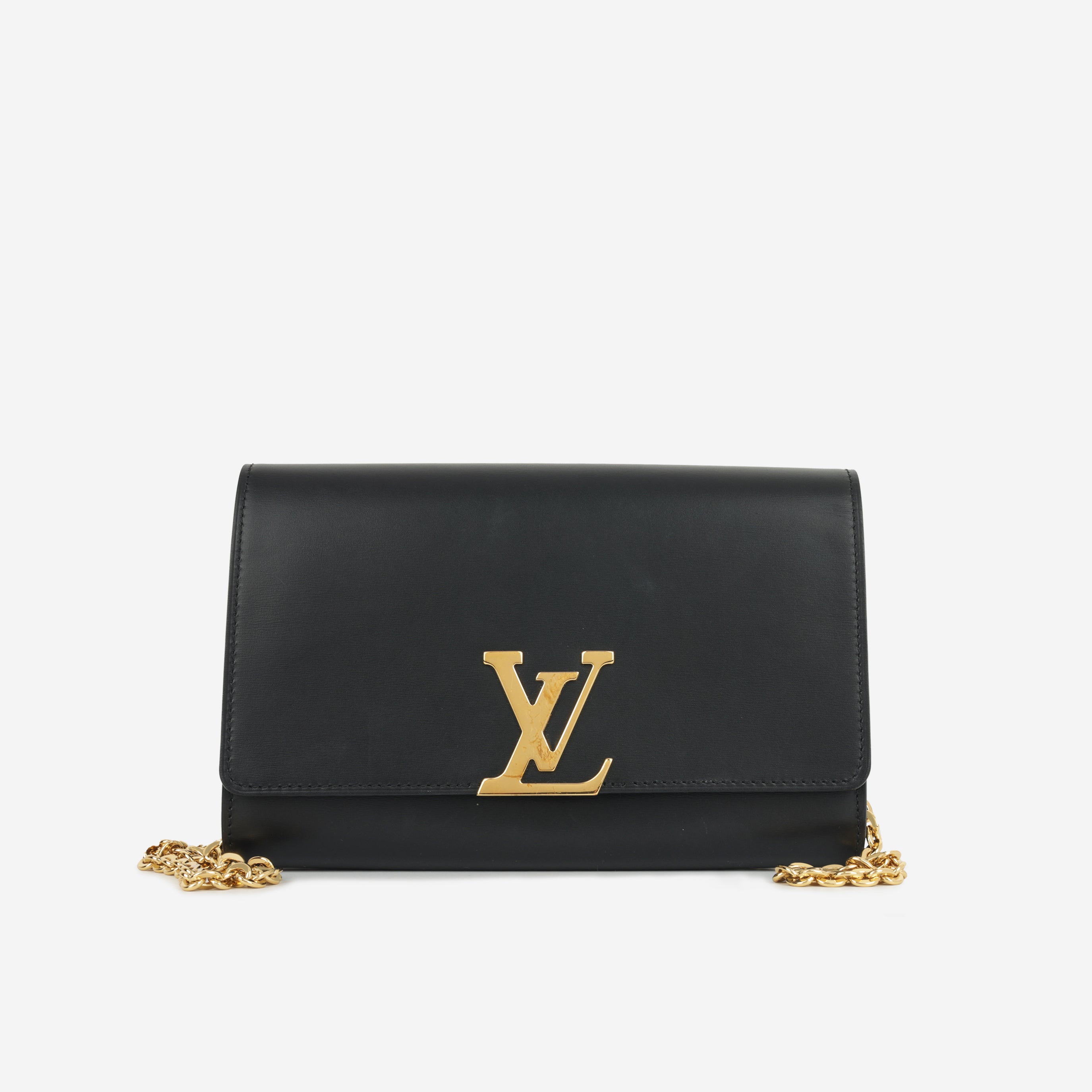 Louis Vuitton - Chain Louise Clutch - Black Calfskin GHW - Pre