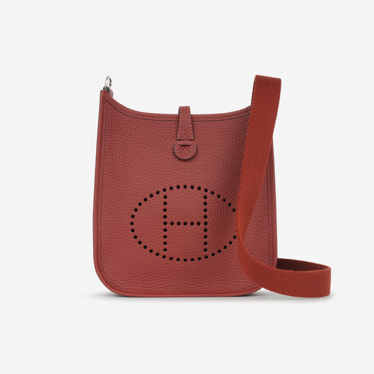 Hermès Mini Evelyne 16 - Rouge H Clemence | Palladium Hardware