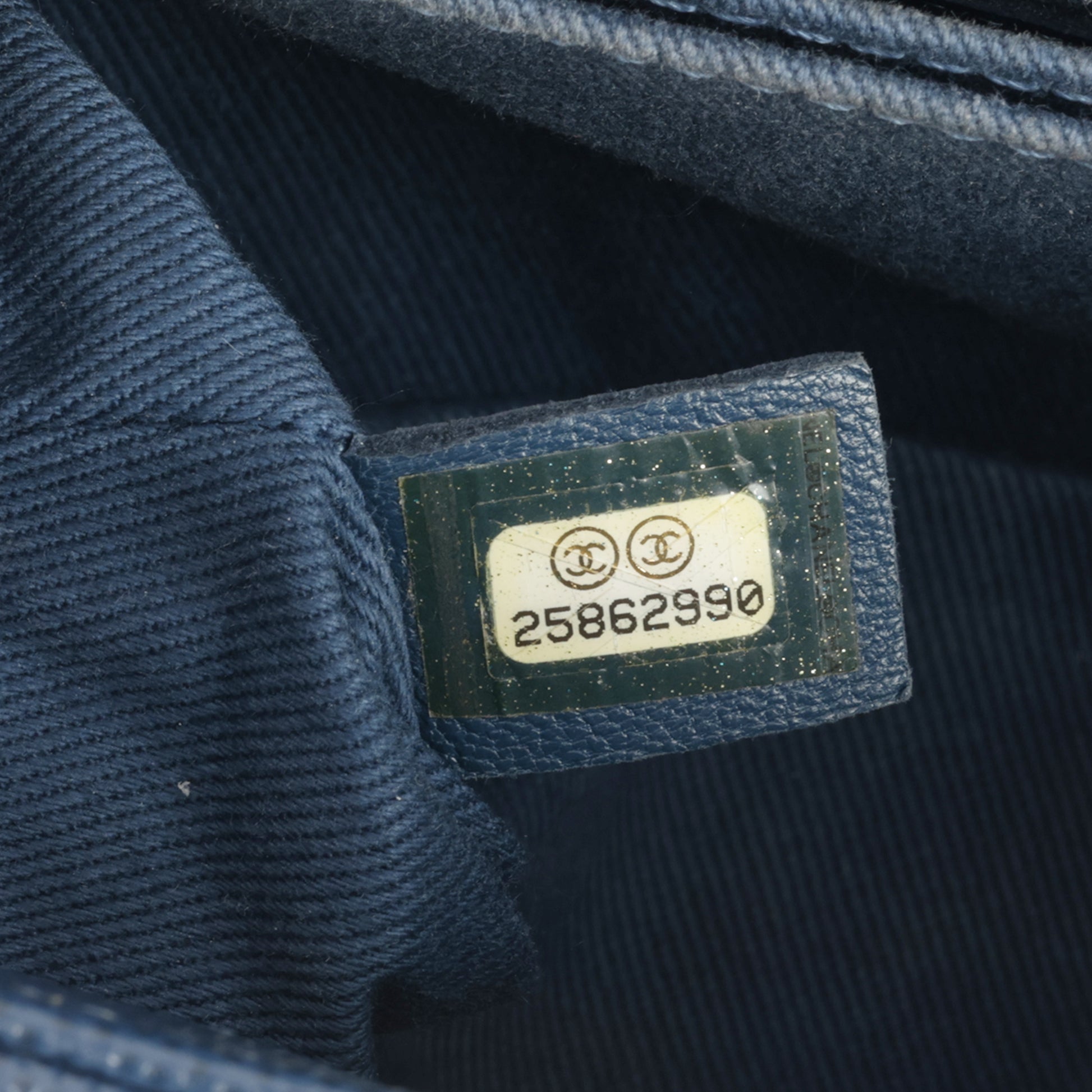 Chanel Small Coco Handle Bag Navy Blue Caviar CGHW Pre-Loved