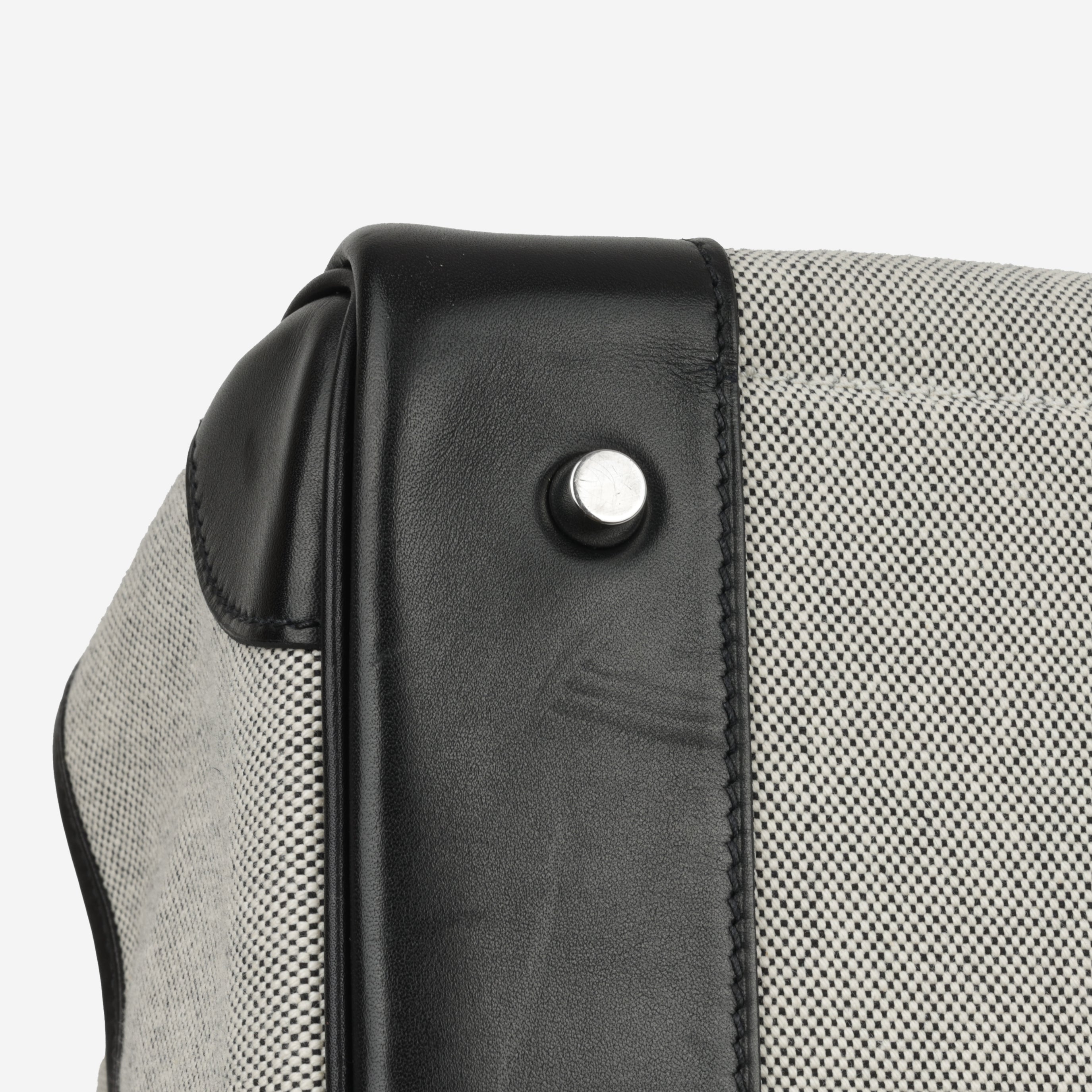 Hermès - Hac 40 Cargo - Noir-Ecru Toile / Swift Leather PHW - 2021