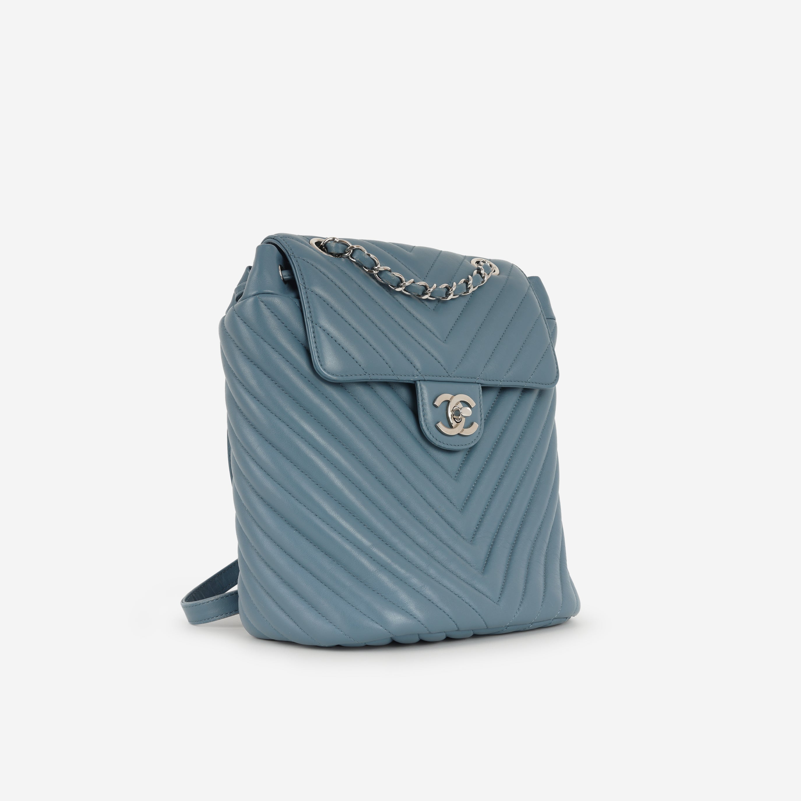 Chanel - Urban Spirit Backpack - Blue Lambskin SHW - 2018 – Bagista