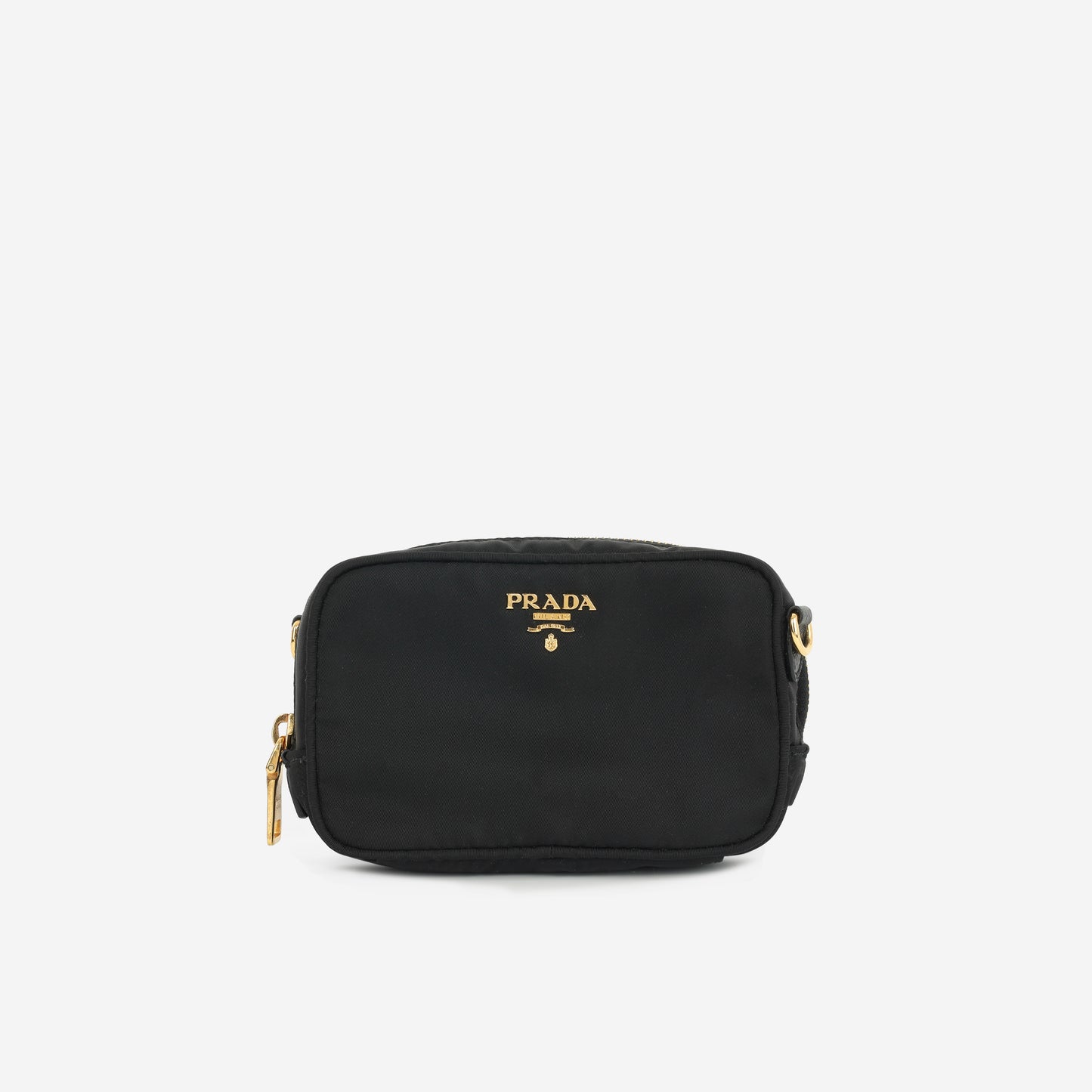 Prada Tessuto Mini Camera Bag Black Tessuto GHW Pre-Loved