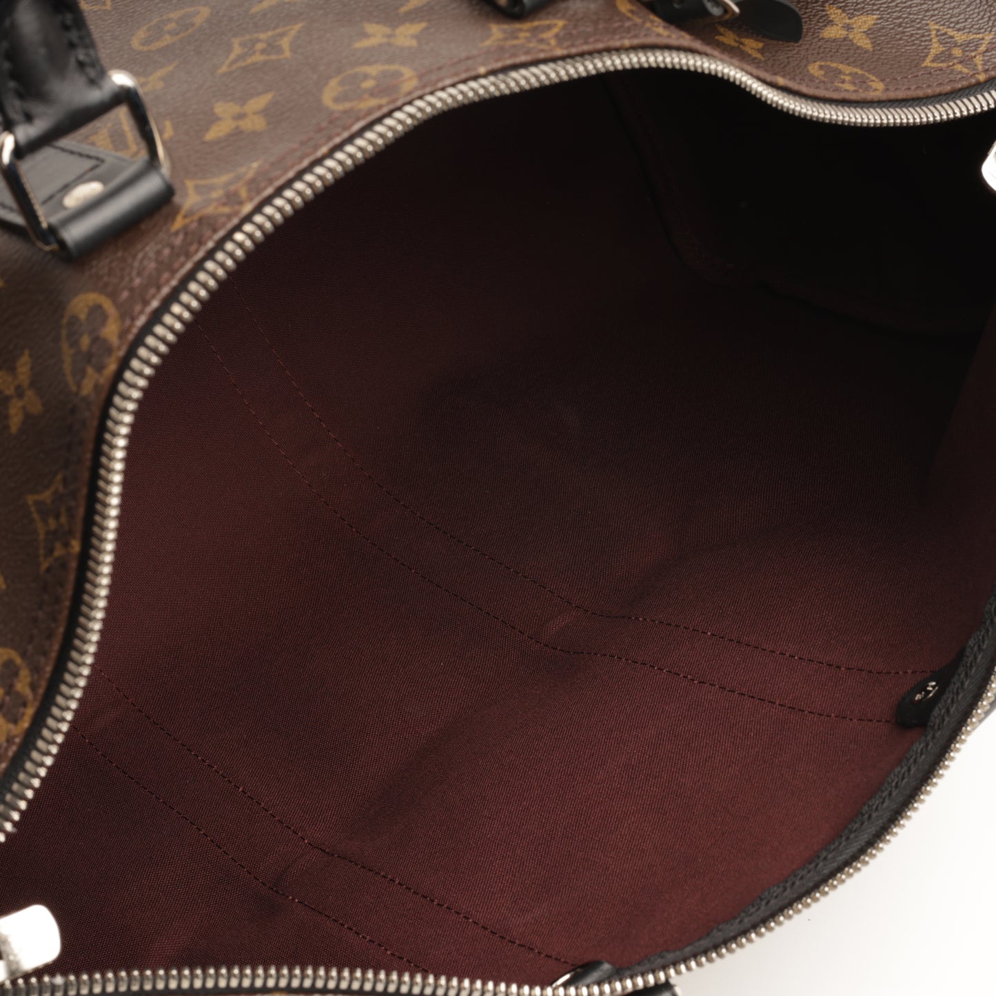 Louis Vuitton Keepall Bandoulière 45 - Monogram Macassar | Silver Hardware