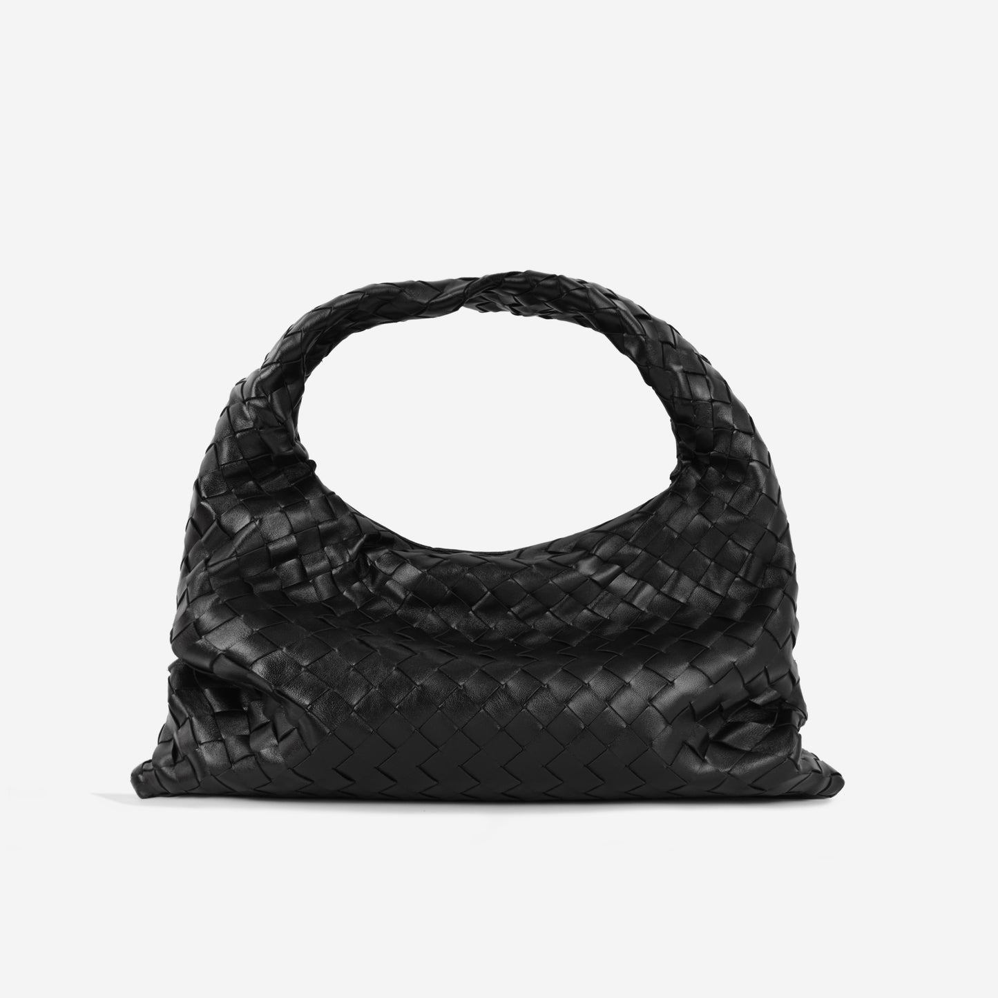 Bottega Veneta Small Hop - Black Intrecciato | Gold Hardware