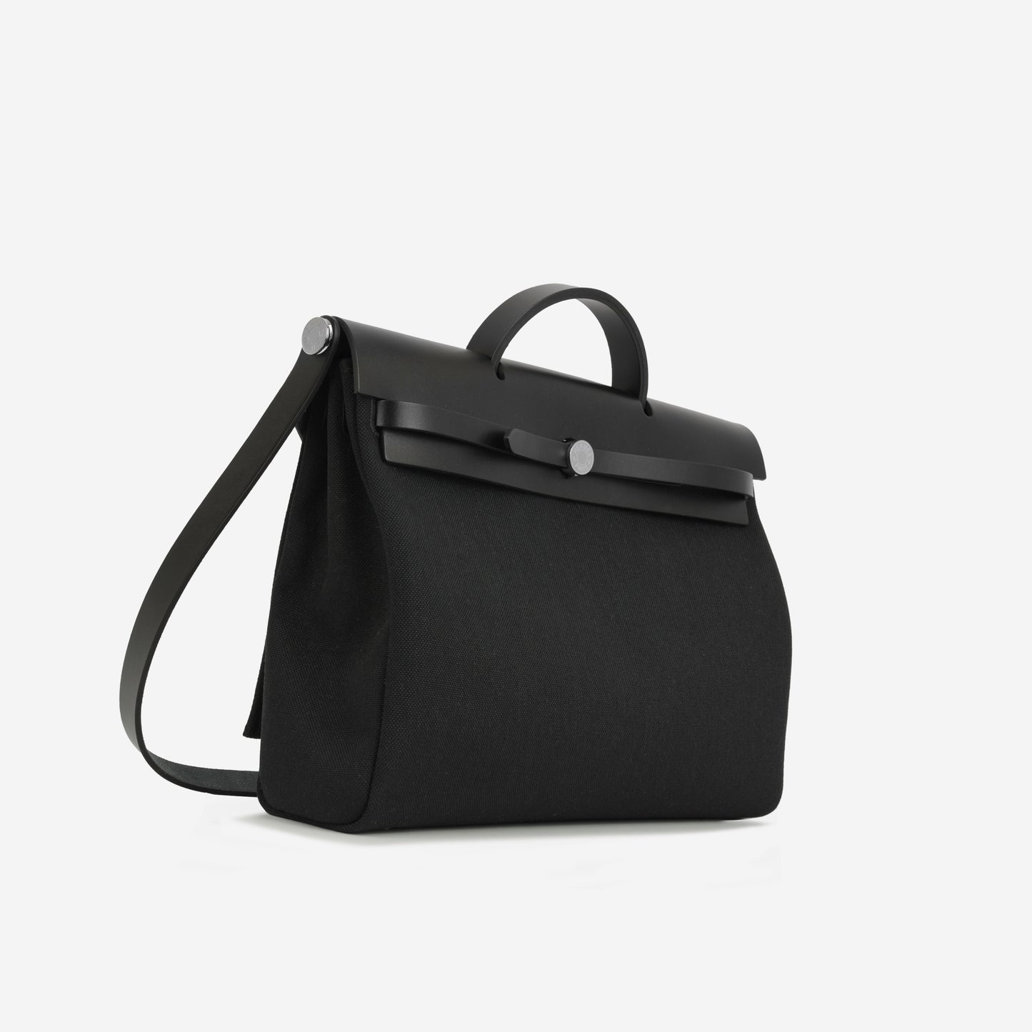 Hermès Herbag 39 - Black Canvas / Hunter | Palladium Hardware