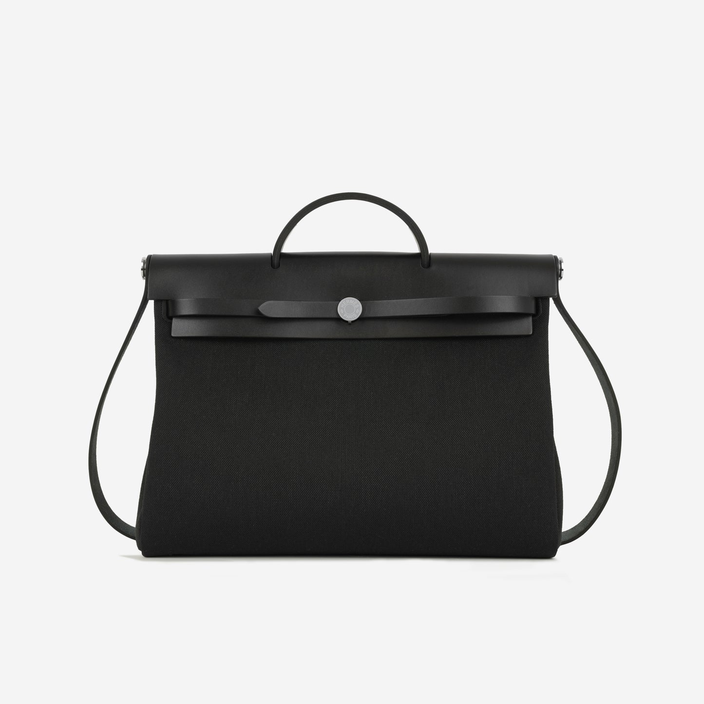 Hermès Herbag 39 - Black Canvas / Hunter | Palladium Hardware