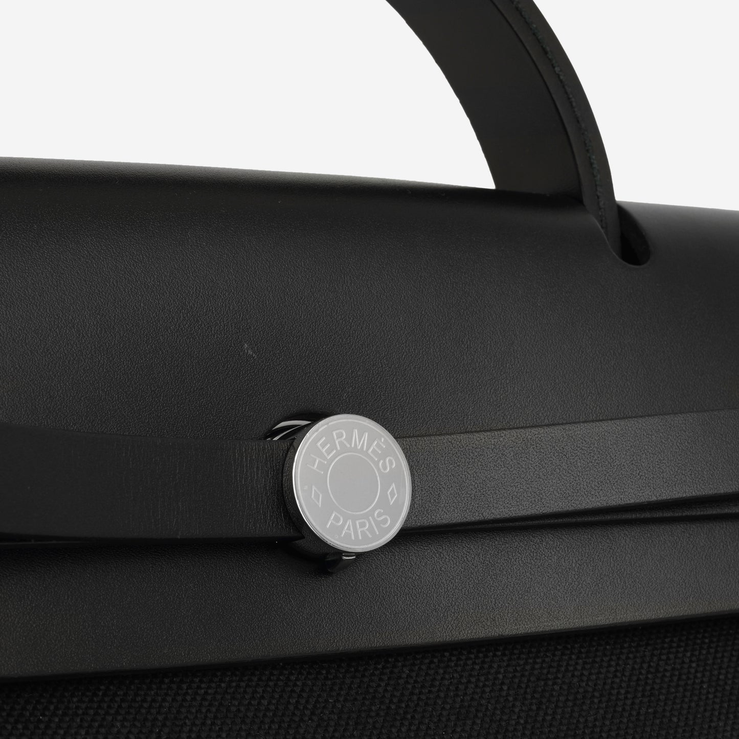 Hermès Herbag 39 - Black Canvas / Hunter | Palladium Hardware